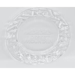 TIFFANY & CO Rock Cut Crystal 8"Salad Dessert Etched Commemorative Plate